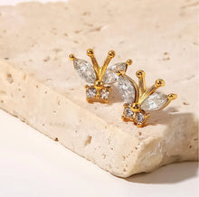 Load image into Gallery viewer, Monarch Butterfly Stud Earrings
