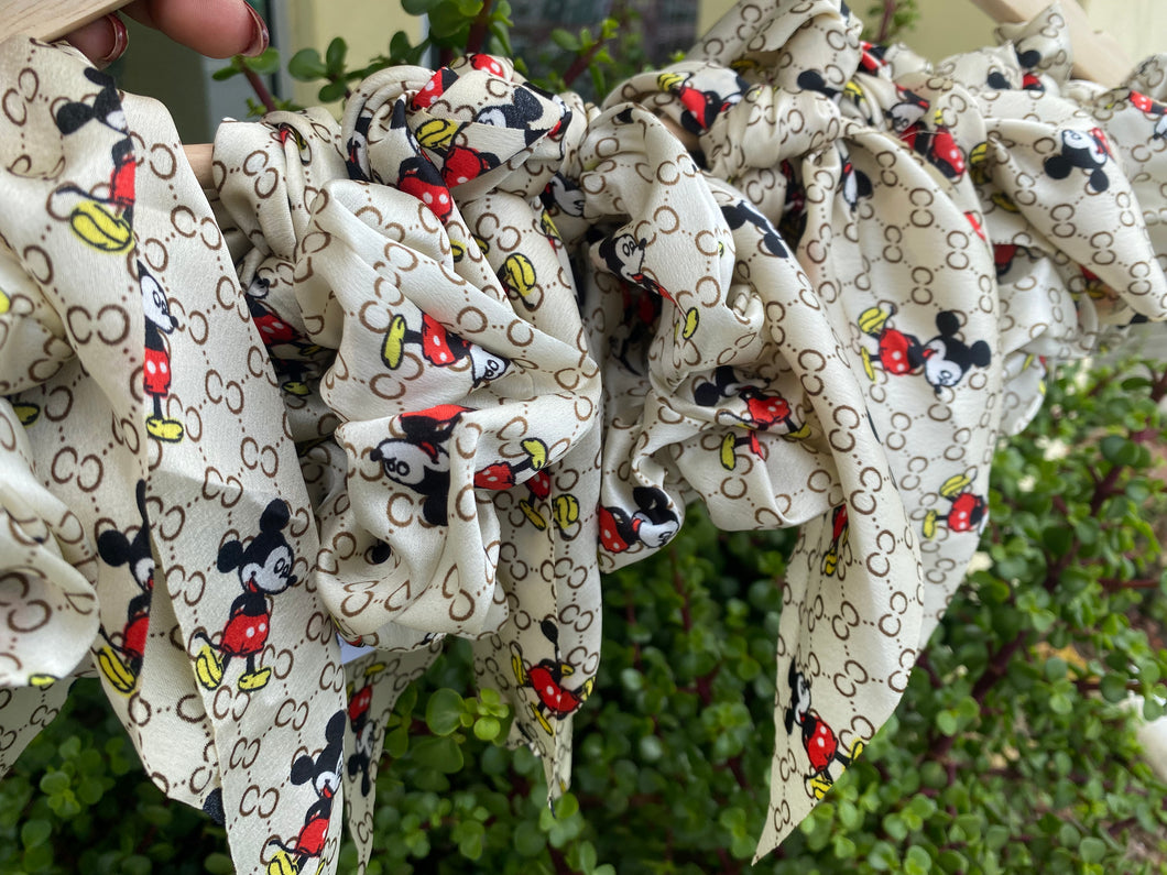 Mickey Mouse Satin Scrunchie